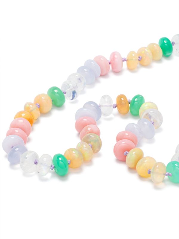 Browns Harwell Godfrey 18K Yellow Gold Pastel Bead Foundation Necklace | Browns Fine Necklaces