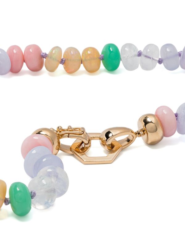 Browns Harwell Godfrey 18K Yellow Gold Pastel Bead Foundation Necklace | Browns Fine Necklaces