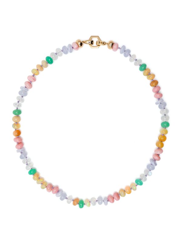 browns Harwell Godfrey 18K Yellow Gold Pastel Bead Foundation Necklace | Browns Fine Necklaces