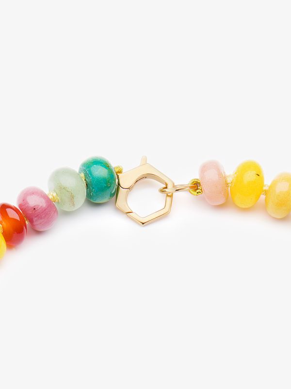 Browns Harwell Godfrey 18K Yellow Gold Rainbow Gemstone Beaded Necklace | Browns Fine Necklaces