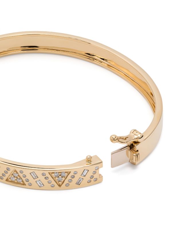 Browns Harwell Godfrey 18K Yellow Gold Stardust Diamond Bangle Bracelet | Browns Fine Bracelets