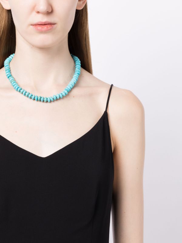 Browns Harwell Godfrey Blue Bead Detail Necklace | Browns Fine Necklaces