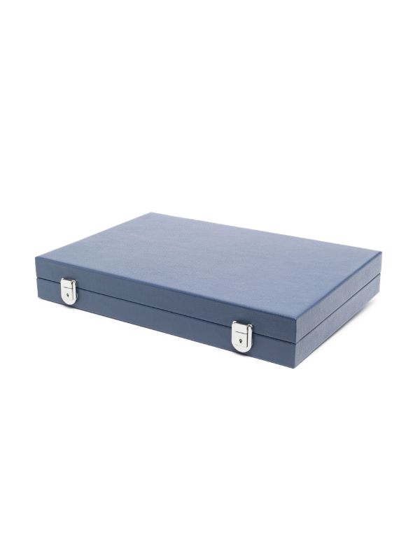 Browns Hector Saxe Blue Beather Backgammon Set | Browns Table Games