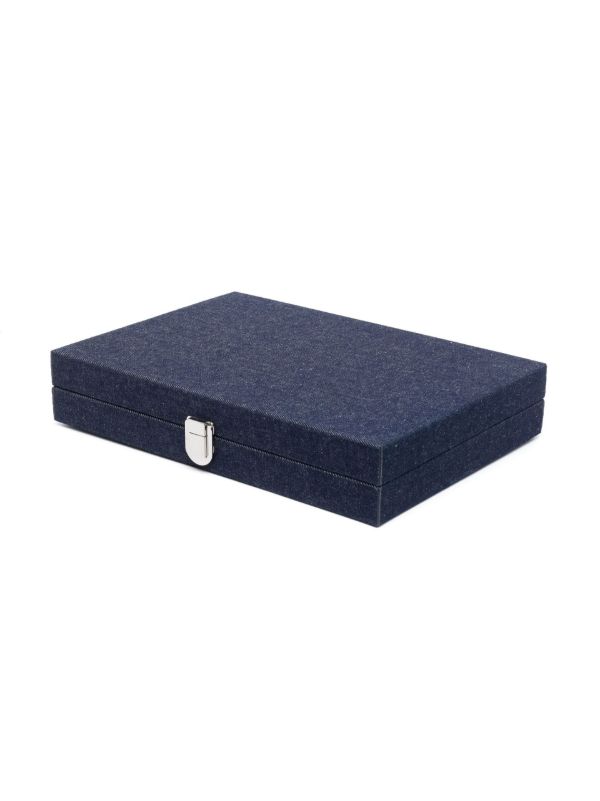 Browns Hector Saxe Blue Daniel Medium Backgammon Set | Browns Table Games