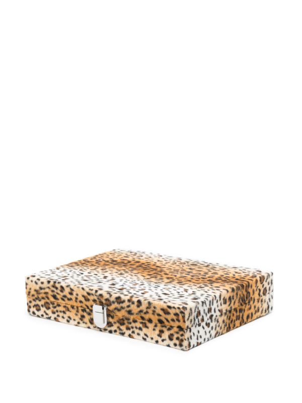 Browns Hector Saxe Brown Leopard Print Backgammon Game | Browns Table Games