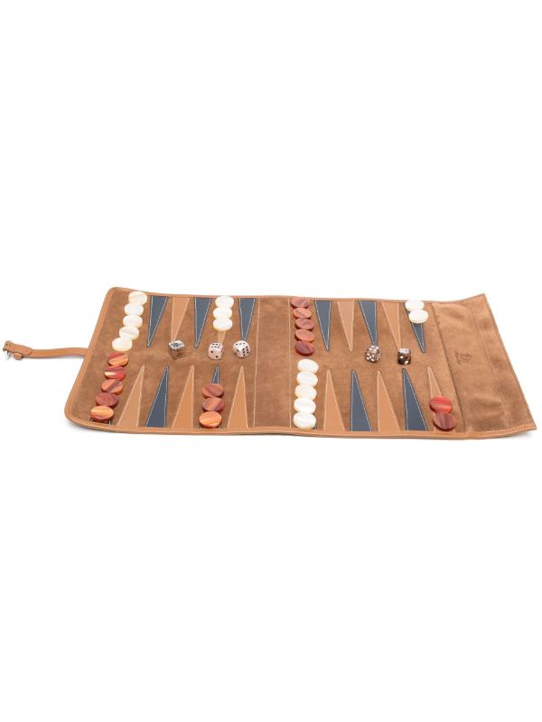 browns Hector Saxe Brown Victor Travel Backgammon Set | Browns Table Games