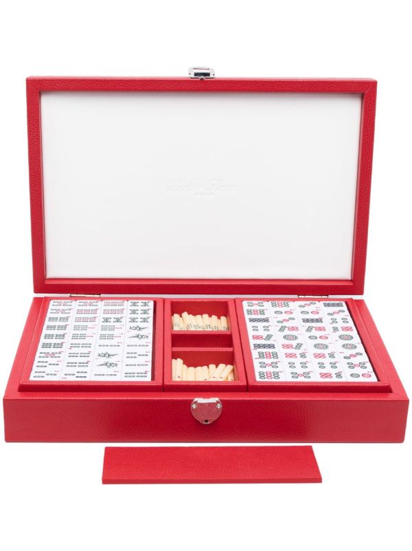 browns Hector Saxe Red Mah-jong Leather Game Set | Browns Collectibles