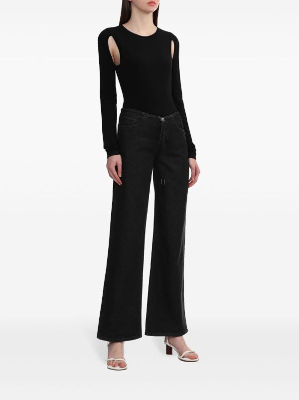 Browns Helmut Lang Black Cut-out Cotton Sweater | Browns Knitted Sweaters