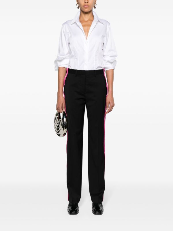 Browns Helmut Lang Black Seatbelt Tailored Trousers | Browns Tailored Pants