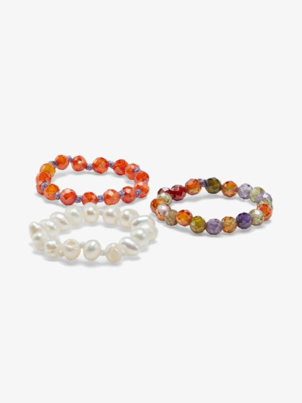 browns Hermina Athens multicoloured beaded pearl bracelet set | Browns Bracelets