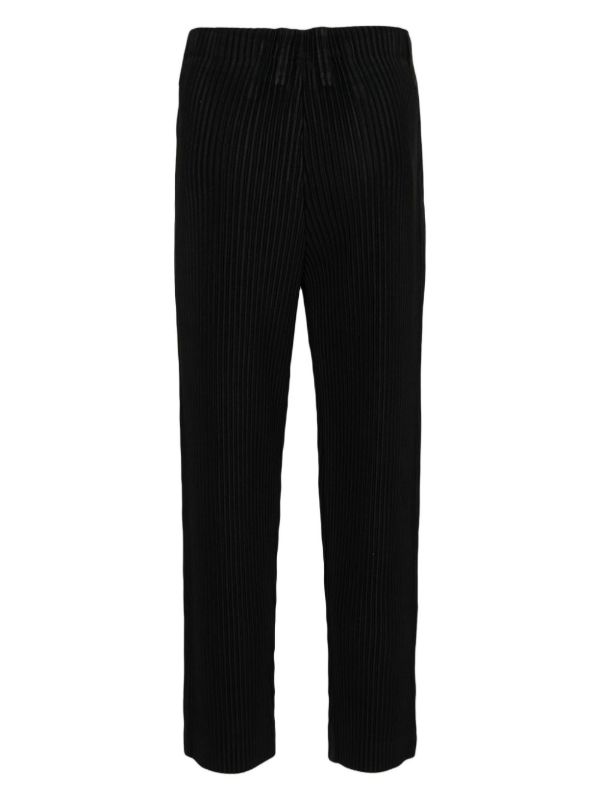 Browns Homme Plissé Issey Miyake Black Basics Plissé Tapered-Leg Trousers | Browns Tapered Pants