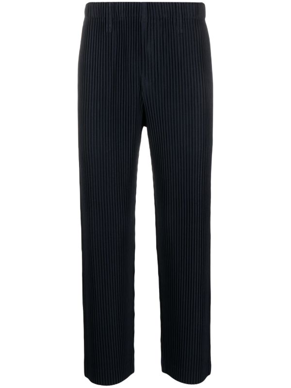 browns Homme Plissé Issey Miyake blue Monthly Colors September plissé trousers | Browns Regular-Fit & Straight Leg Pants
