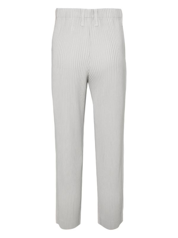 Browns Homme Plissé Issey Miyake Grey Tapered Plissé Trousers | Browns Tapered Pants