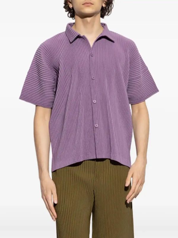 Browns Homme Plissé Issey Miyake Pleated Shirt | Browns Shirts