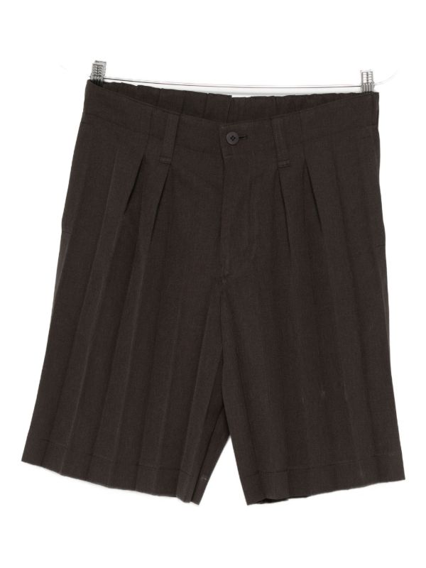 browns Homme Plissé Issey Miyake pleated shorts | Browns Bermuda Shorts