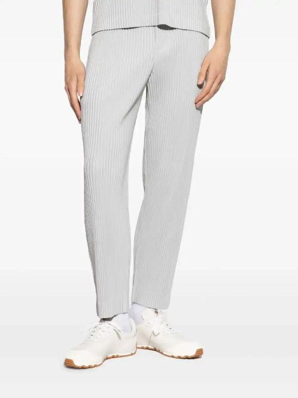 Browns Homme Plissé Issey Miyake Pleated Straight-leg Trousers | Browns Regular-Fit & Straight Leg Pants