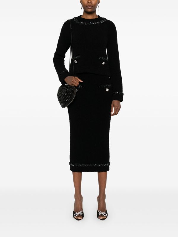 Browns Huishan Zhang Lurex Trimming Jumper | Browns Knitted Sweaters