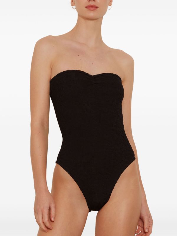 Browns Hunza G Black Brooke Crinkle Swimsuit | Browns One-Pieces