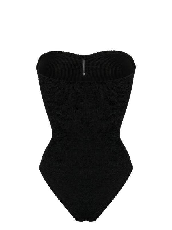 Browns Hunza G Black Brooke Crinkle Swimsuit | Browns One-Pieces