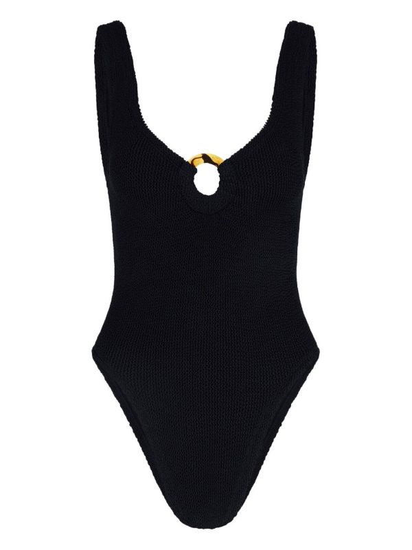 browns Hunza G Black Celine Crinkled Swimsuit | Browns One-Pieces