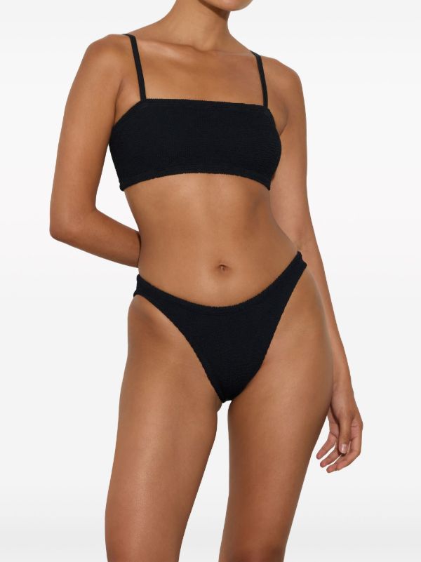 Browns Hunza G Black Gigi Crinkled Bikini | Browns Bikinis