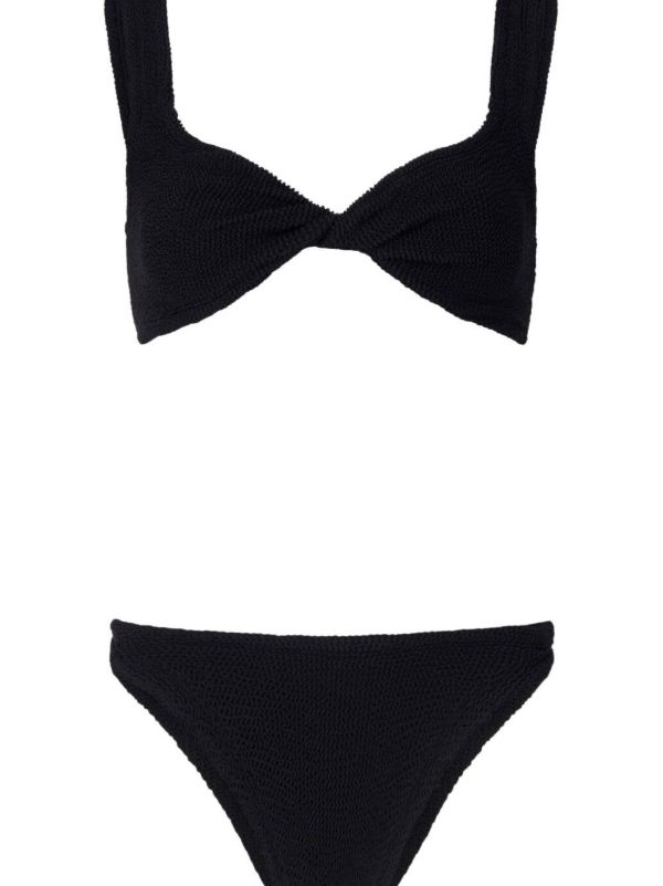 Browns Hunza G Black Juno Crinkle Bikini | Browns Bikinis