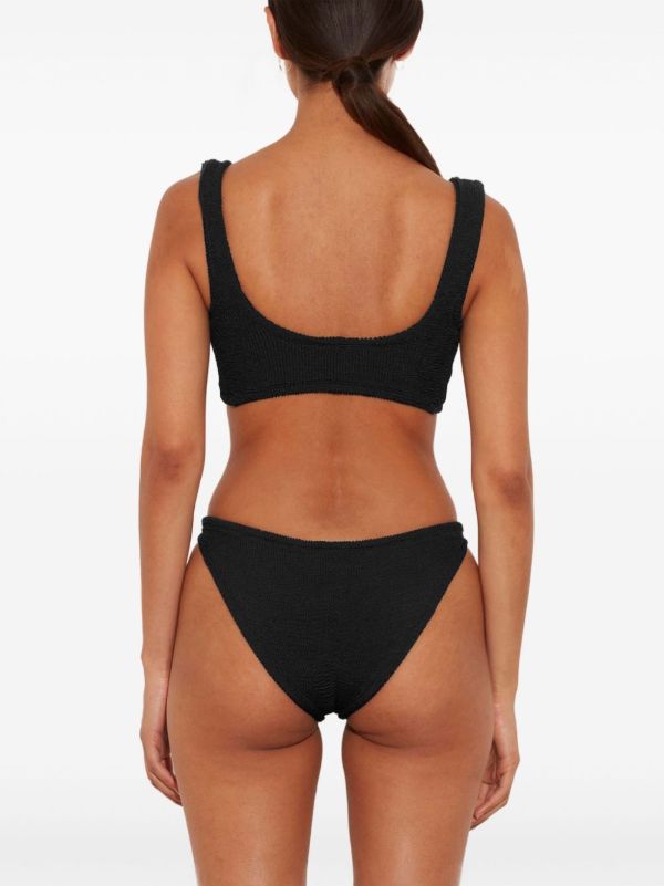 Browns Hunza G Black Juno Crinkle Bikini | Browns Bikinis