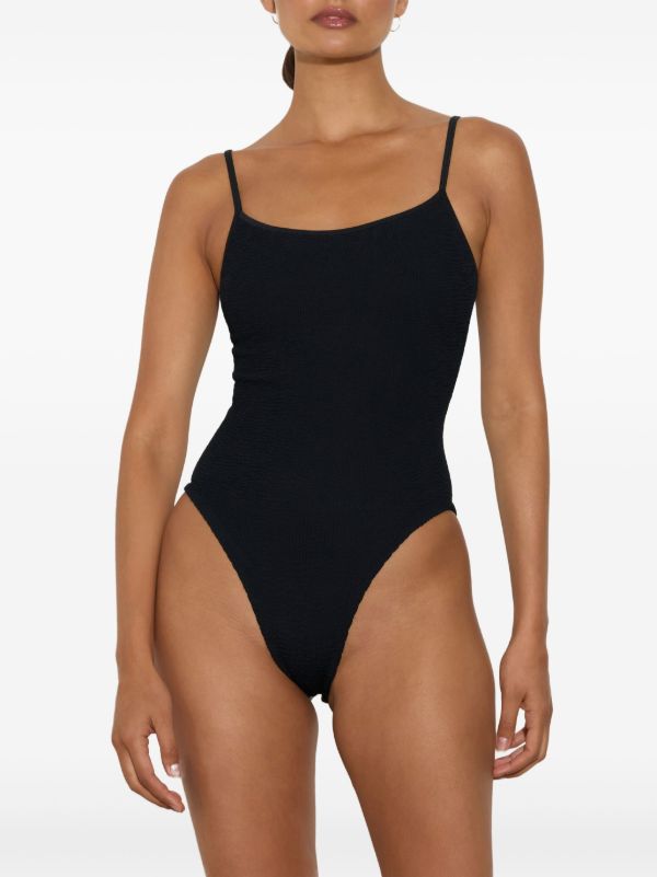 Browns Hunza G Black Pamela Crinkle Swimsuit | Browns One-Pieces
