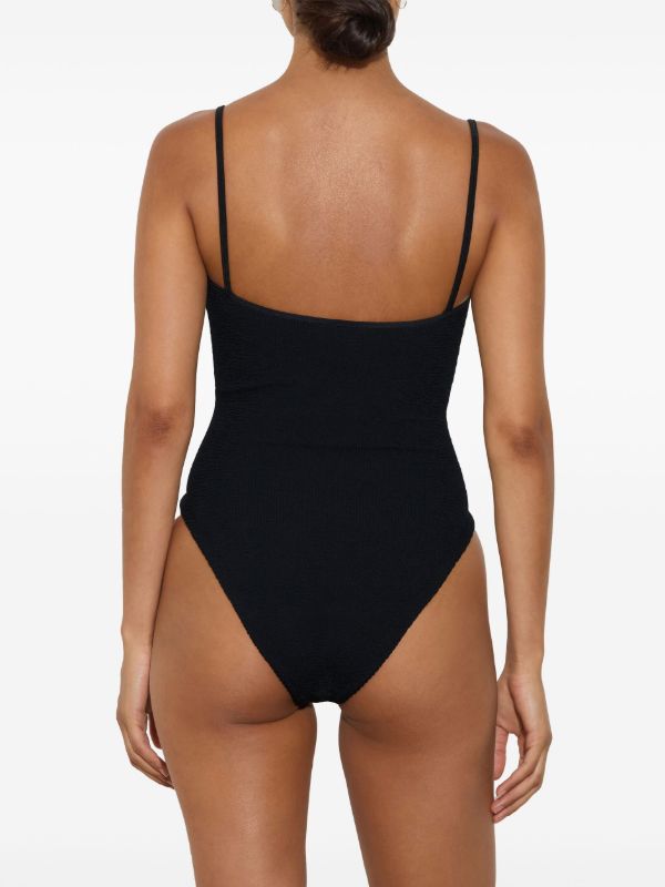 Browns Hunza G Black Pamela Crinkle Swimsuit | Browns One-Pieces