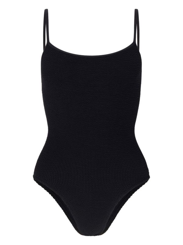 browns Hunza G Black Pamela Crinkle Swimsuit | Browns One-Pieces