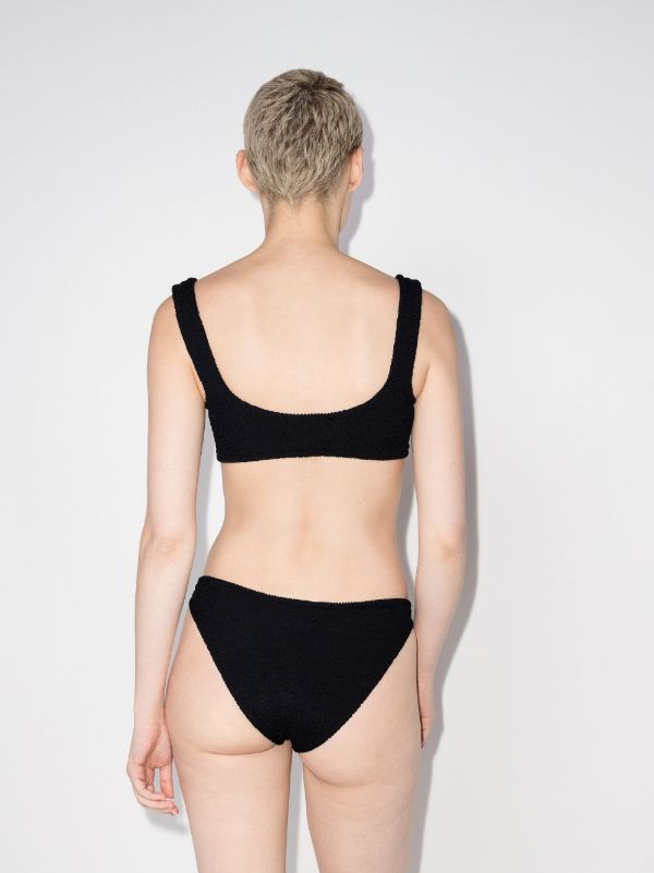 Browns Hunza G Black Xandra Crinkle Bikini | Browns Bikinis