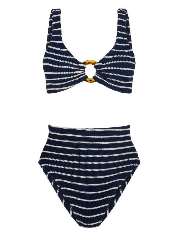 browns Hunza G Blue Nadine Crinkle Bikini | Browns Bikinis