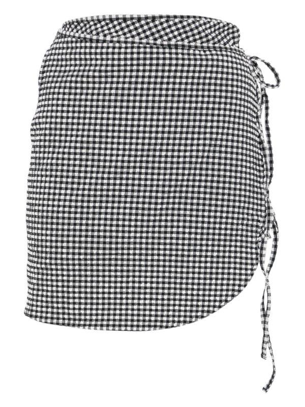 browns Hunza G checked sarong mini skirt | Browns Fitted Skirts