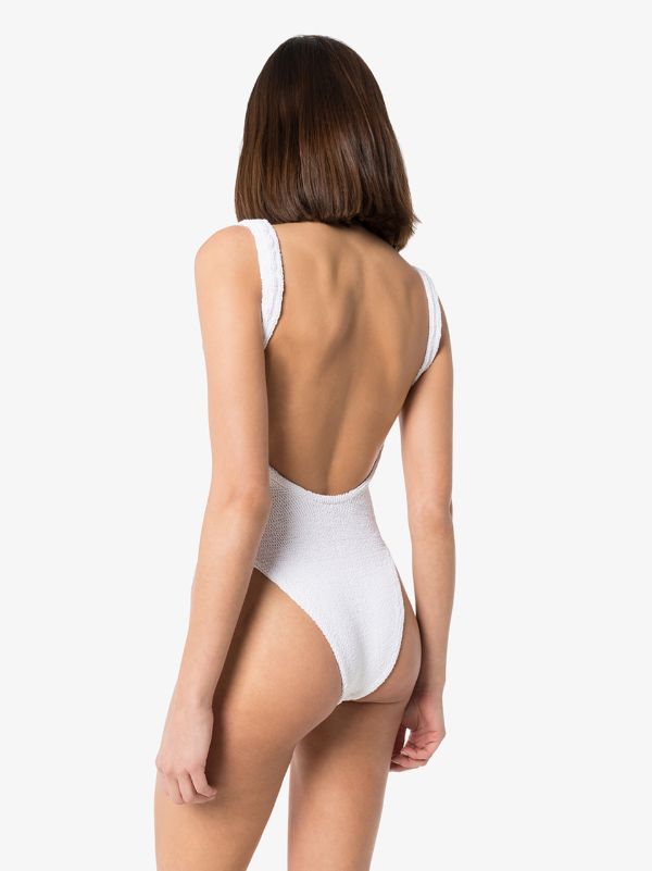 Browns Hunza G Classic Square Neck Crinkle Swimsuit | Browns One-Pieces