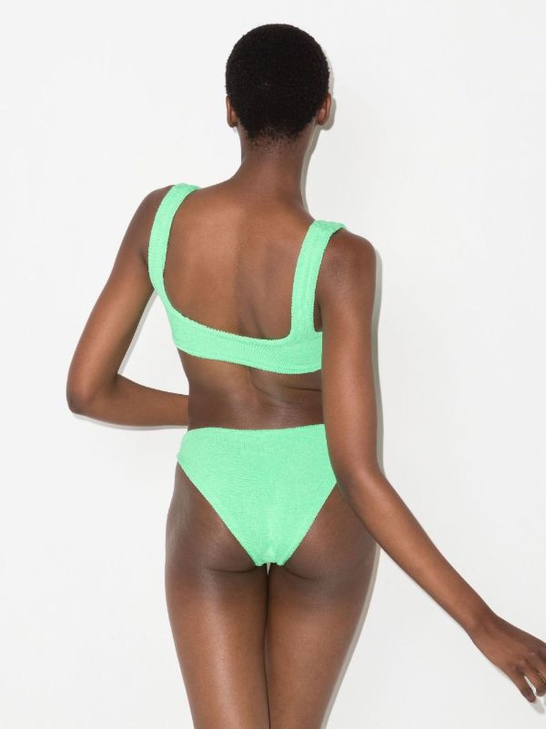 Browns Hunza G Green Xandra Crinkle Bikini | Browns Bikinis