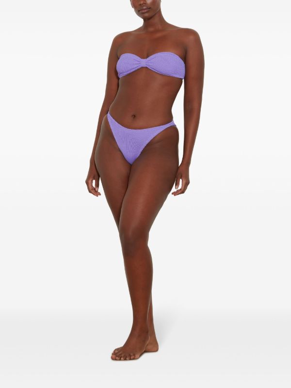 Browns Hunza G Purple Jean Bandeau Bikini | Browns Bikinis
