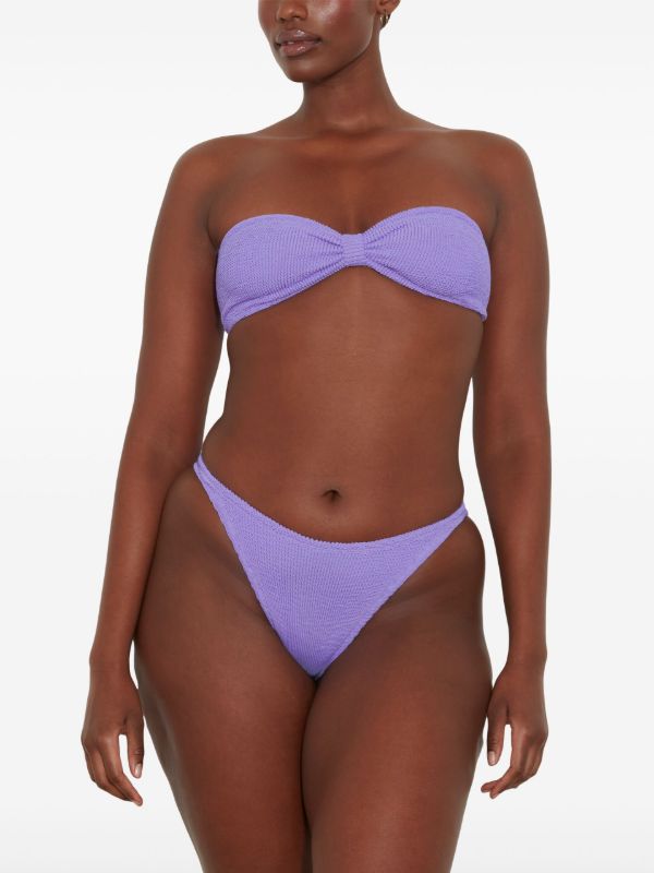 Browns Hunza G Purple Jean Bandeau Bikini | Browns Bikinis