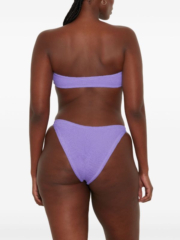 Browns Hunza G Purple Jean Bandeau Bikini | Browns Bikinis