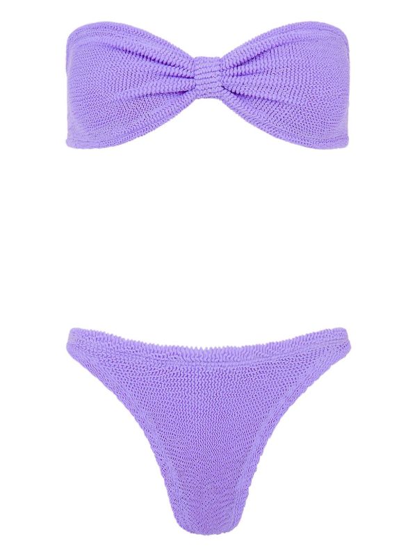 browns Hunza G purple Jean bandeau bikini | Browns Bikinis