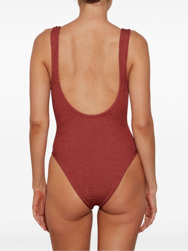 Browns Hunza G Red Domino Metallic Swimsuit | Browns One-Pieces