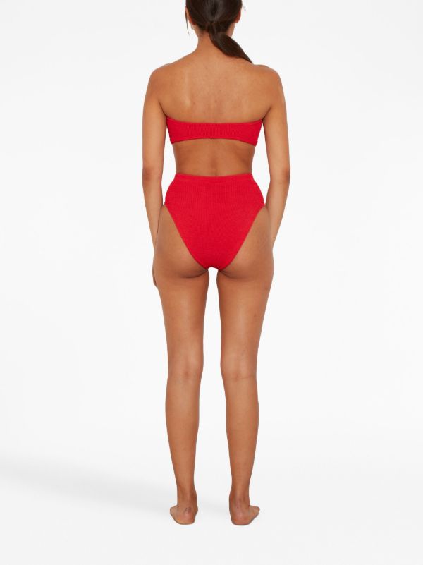 Browns Hunza G Red Ruby Crinkle Bikini | Browns Bikinis