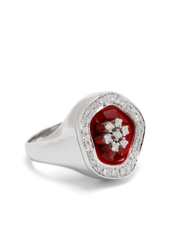 browns Ilaria Icardi 18K White Gold The Flower Diamond Ring | Browns Fine Rings