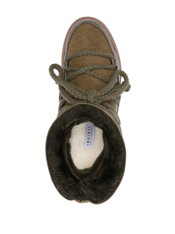 Browns Inuikii Green Classic Suede Ankle Boots | Browns Boots