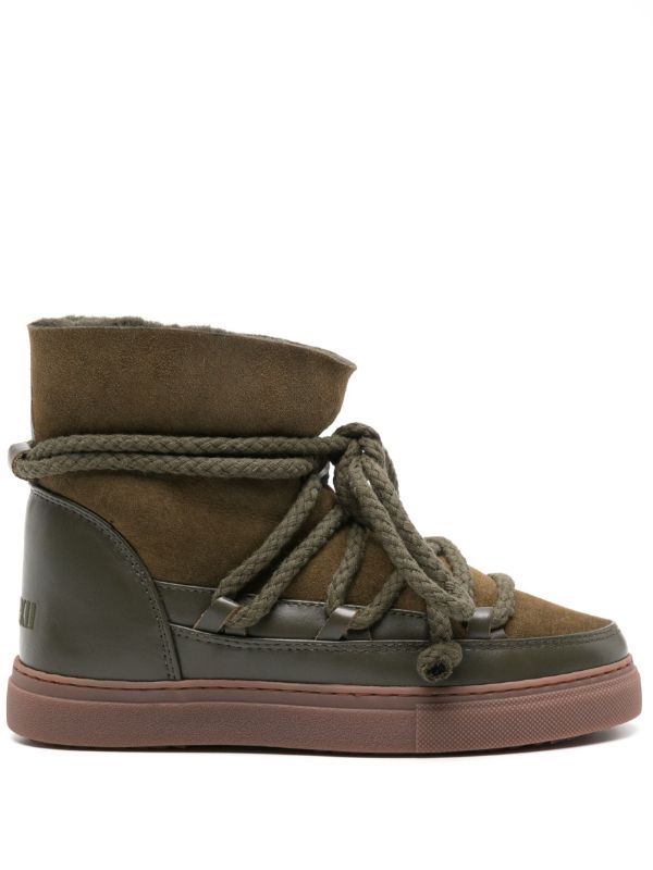 browns Inuikii Green Classic Suede Ankle Boots | Browns Boots