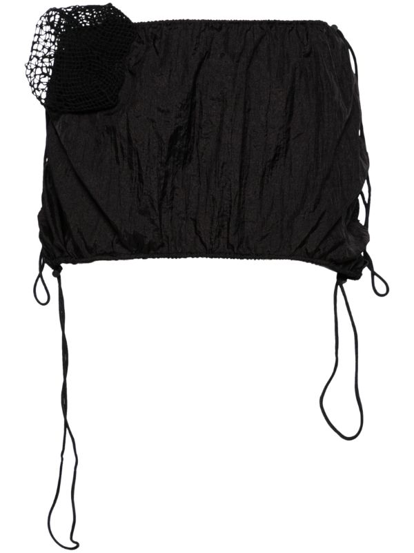 browns Isa Boulder Black Floral-Appliqué Miniskirt | Browns Fitted Skirts