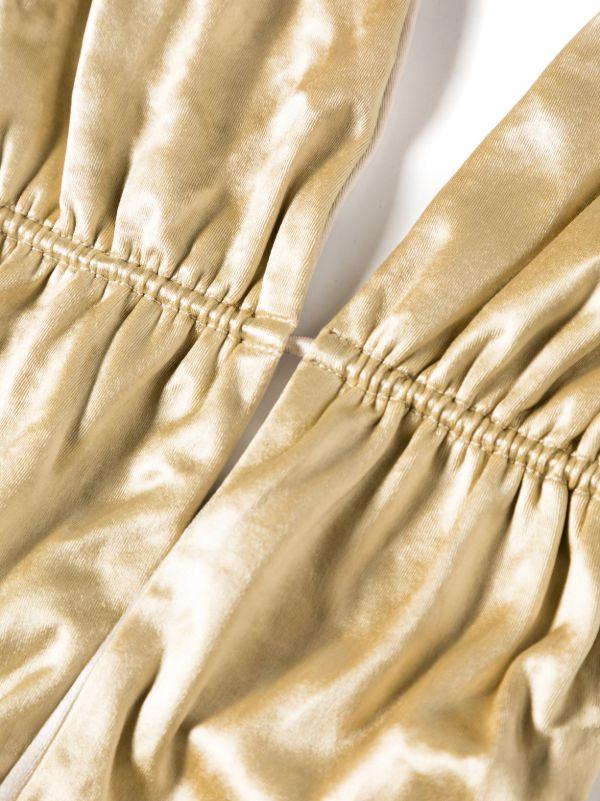 Browns Isa Boulder Gold-Tone Satin-Finish V-neck Swimsuit | Browns One-Pieces