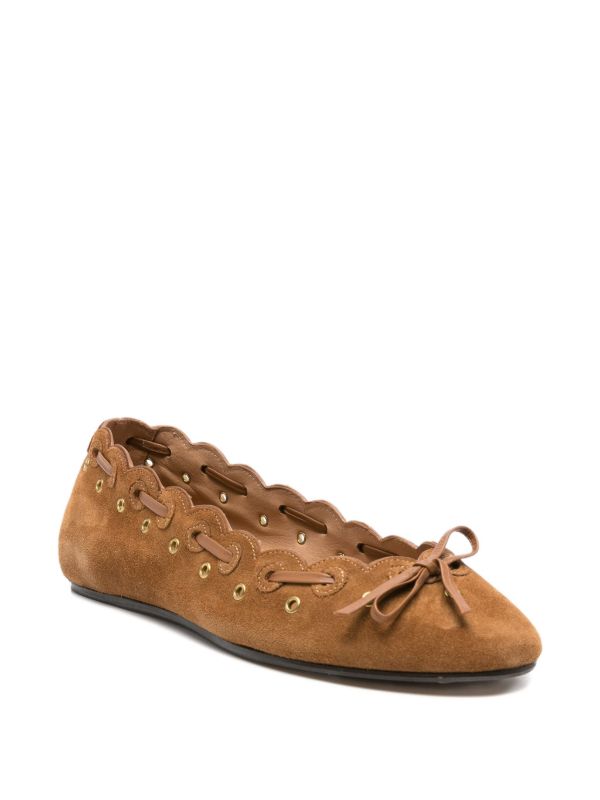 Browns ISABEL MARANT Balfy Suede Ballet Flats | Browns Ballerina Shoes