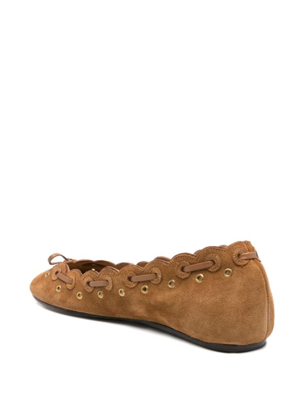 Browns ISABEL MARANT Balfy Suede Ballet Flats | Browns Ballerina Shoes
