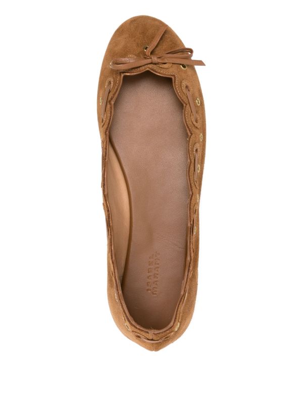 Browns ISABEL MARANT Balfy Suede Ballet Flats | Browns Ballerina Shoes