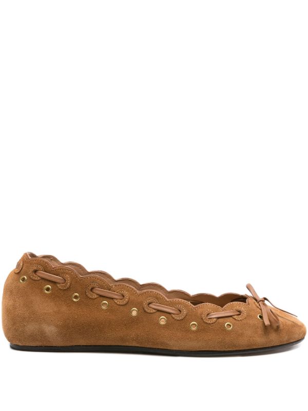 browns ISABEL MARANT Balfy suede ballet flats | Browns Ballerina Shoes